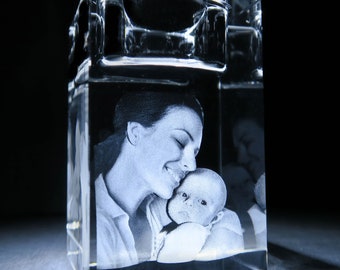 3D Candle Holder Photo Crystal - Personalised Photo Crystal - Perfect Gift - Use Your Own Image - Quick Delivery - Made in London, UK