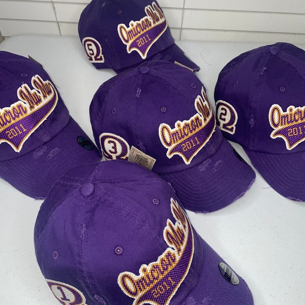 OPP - Purple  “Chapter” with “Line Number” Distressed Dad Hat