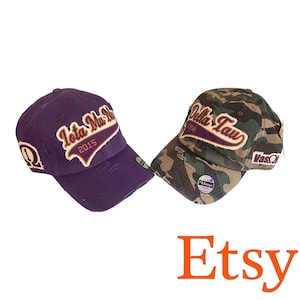 Purple & Gold  - Purple  “Chapter” with “Line Number” Distressed Dad Hat