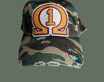 OPP -  “Line Number”- Distressed Dad Hat Camouflage