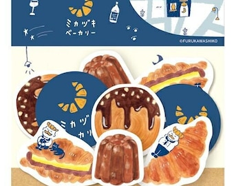 Zestaw naklejek na chleb Furukawashiko w Japonii | Naklejki na piekarnię