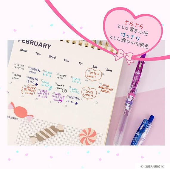 Zebra Sanrio My Melody & Kuromi Sarasa Clip Gel Pen Set (limited