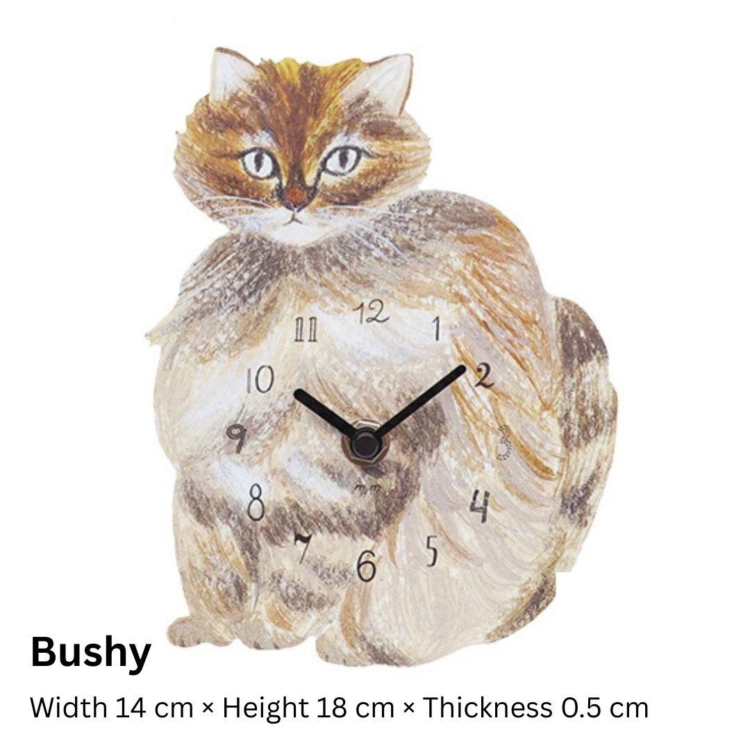 Matsuo Miyuki Cute Die-cut Cat Wall Clock | Home Decor - Etsy