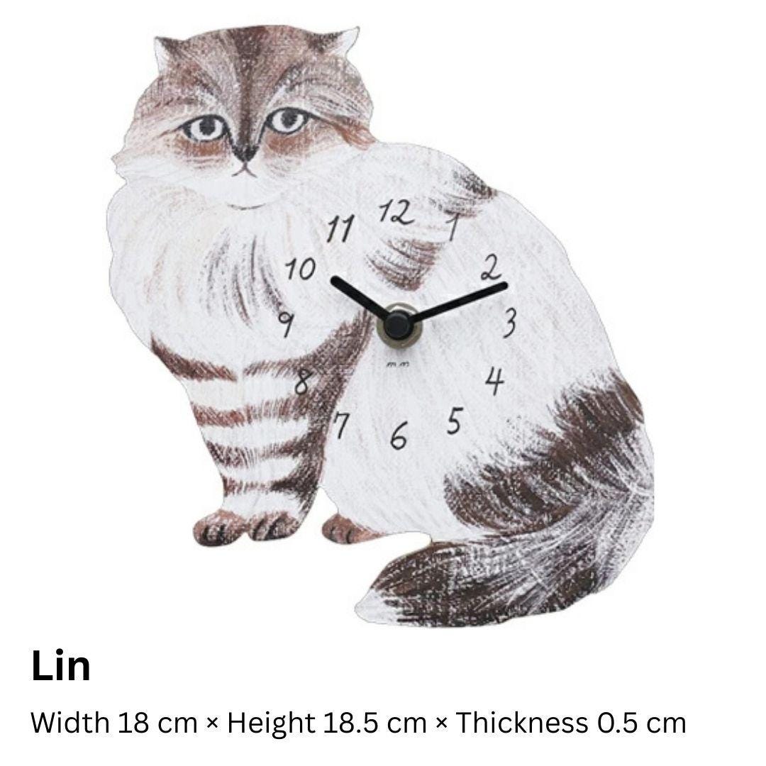 Matsuo Miyuki Cute Die-cut Cat Wall Clock | Home Decor - Etsy