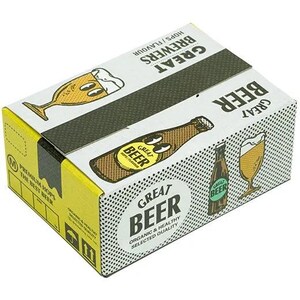 Japan cute die-cut flake sticker with mini carton box- Beer (40 pieces) | Scrapbooking