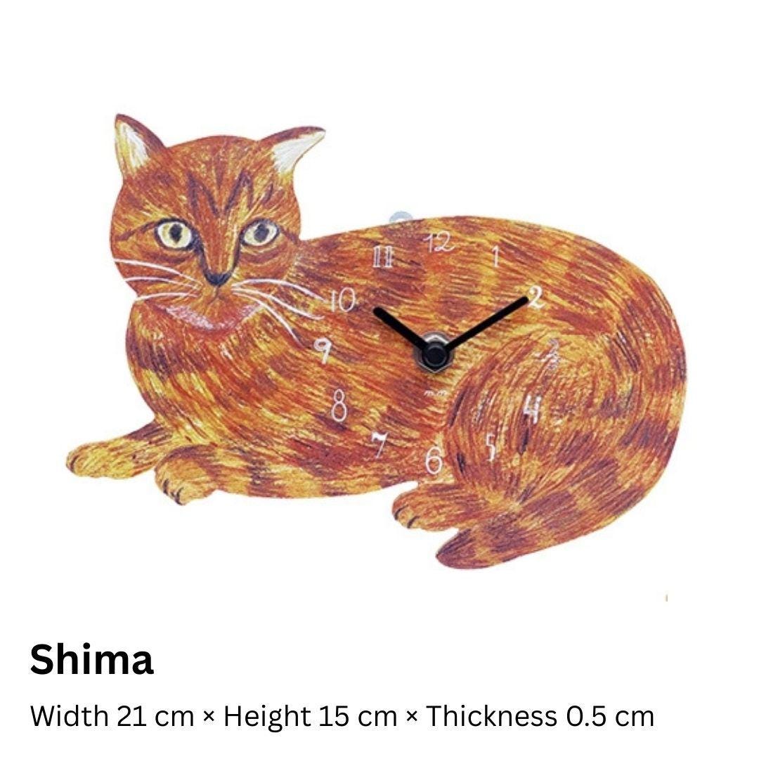 Matsuo Miyuki Cute Die-cut Cat Wall Clock | Home Decor - Etsy