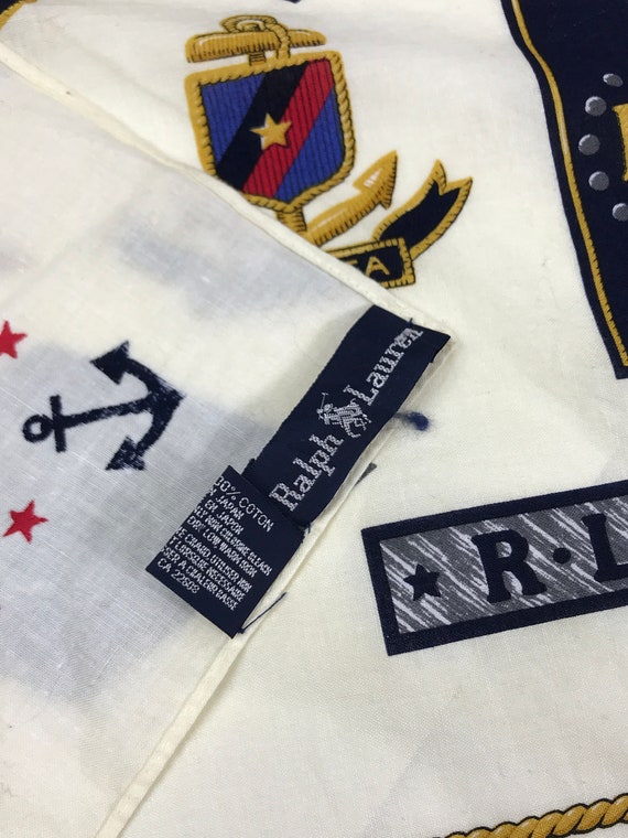 Vintage RLYC RALPH LAUREN Yacht Club Flag Bandana… - image 3