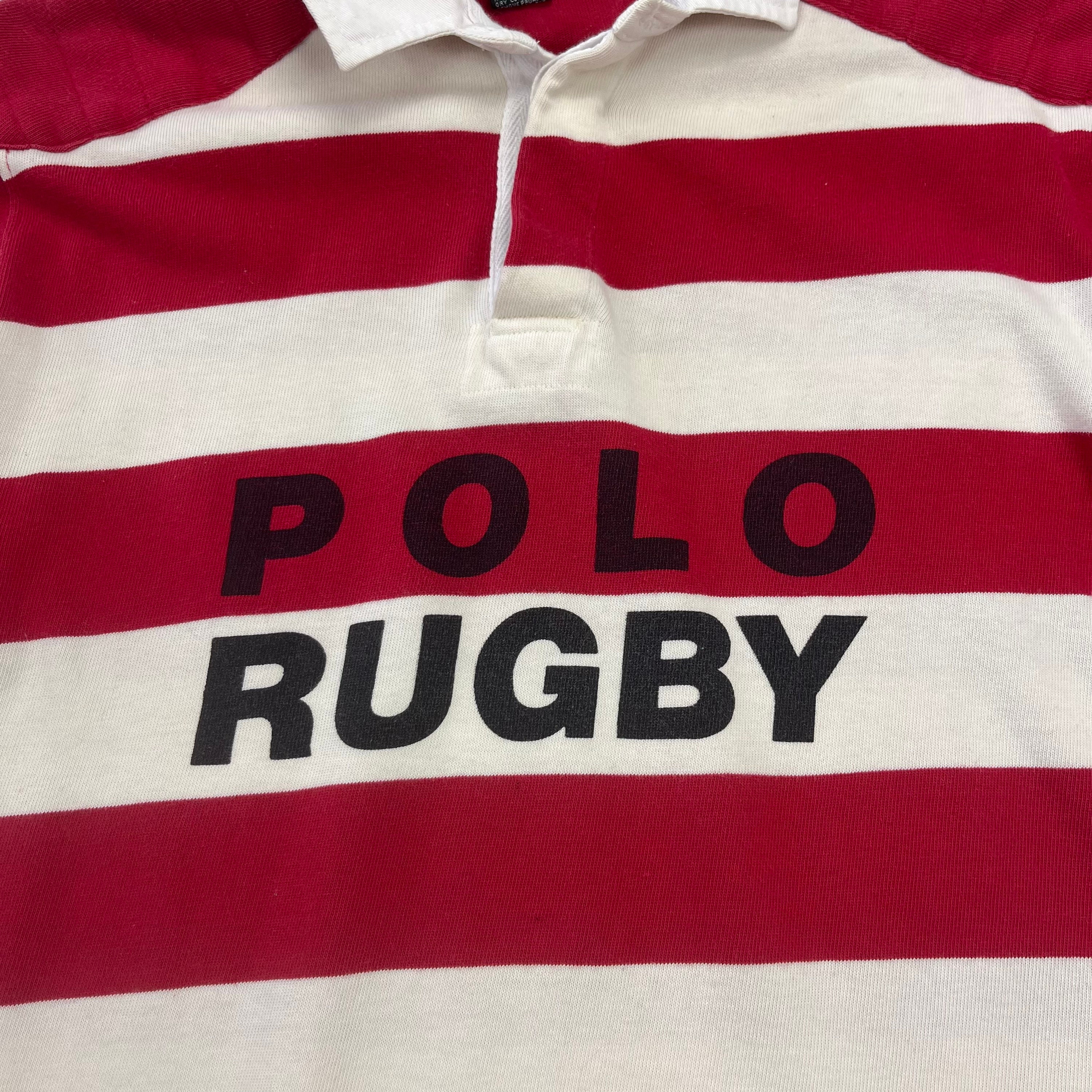 RARE Vintage Polo Ralph Lauren Polo Stadium Polo Sport Striped Rugby ...