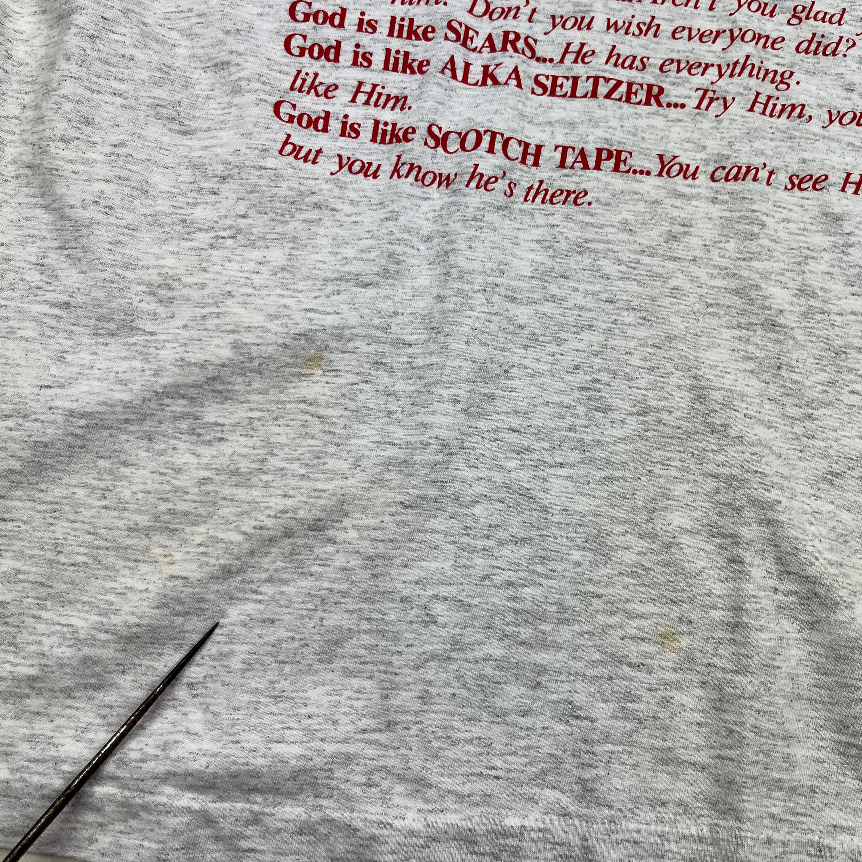Vintage God is Like… Jesus Christ Bible Verse Religion Lord USA 
