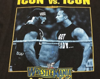 Vintage WWF Icon Vs. Icon Hulk Hogan Vs. the Rock Wrestle Mania