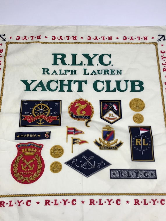 Vintage RLYC RALPH LAUREN Yacht Club Flag Bandana… - image 2