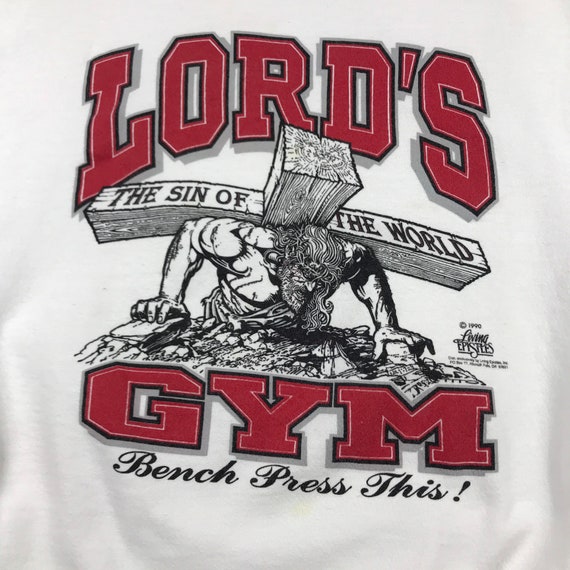 Vintage Lord’s Gym Jesus Christ Bible Verse God Relig… Gem