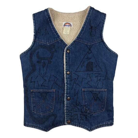 Vintage Wrangler Harley Davidson art motorcycle b… - image 1