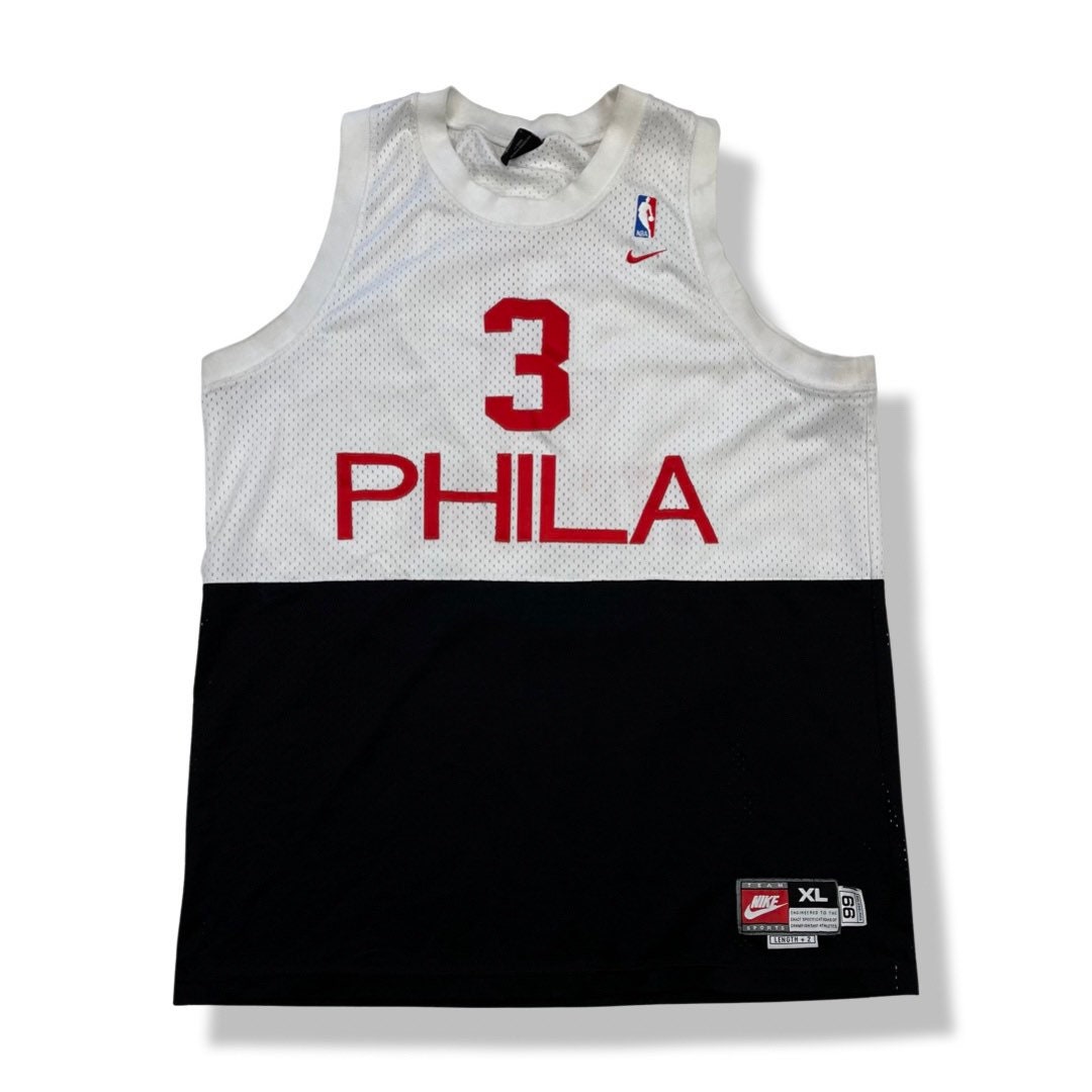 ShopExile Vintage Allen Iverson Jersey Champion Sixers Shirt Basketball Jersey 76ers Jersey Throwback NBA 90s Champion Retro Sports 44 Large