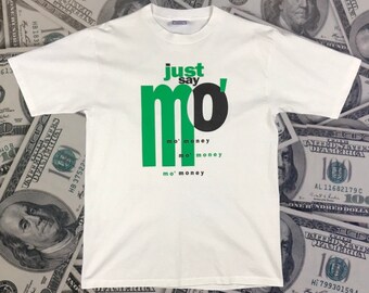 Vintage Mo' Money Damon Wayans 1992 USA Made deadstock movie promo t-shirt size L