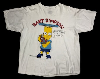 Vintage Bart Simpson "Underachiever" and proud of it, man! 1989 T-shirt