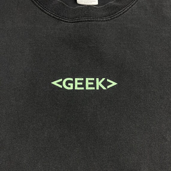 Vintage GEEK Think Geek Computer Tech code T-shir… - image 1