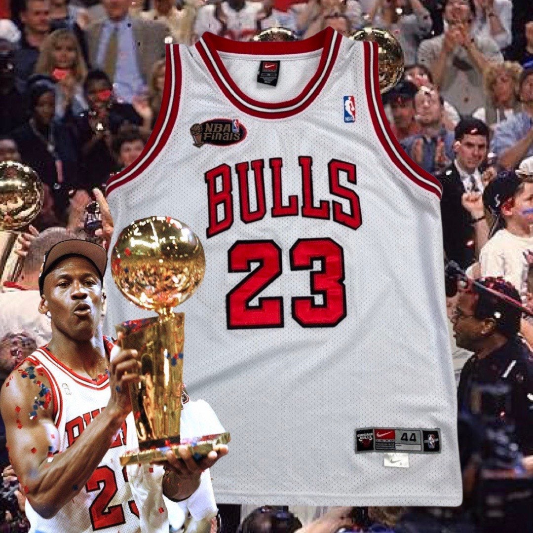 Michael Jordan 23 Chicago Bulls 1998 NBA Finals Authentic