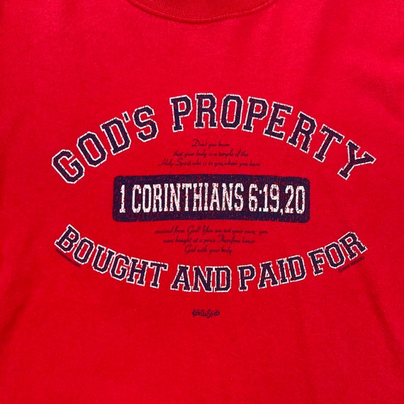 Vintage God’s Property Jesus Christ Bible Verse Relig… Gem