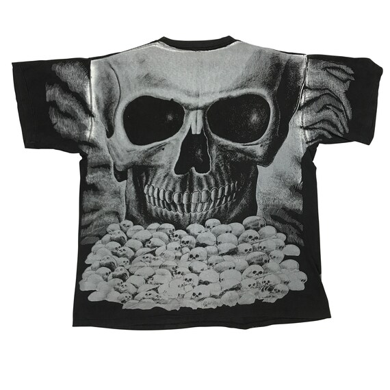 Vintage RARE Truth Sports All Over Print Skull Grunge 1994 T
