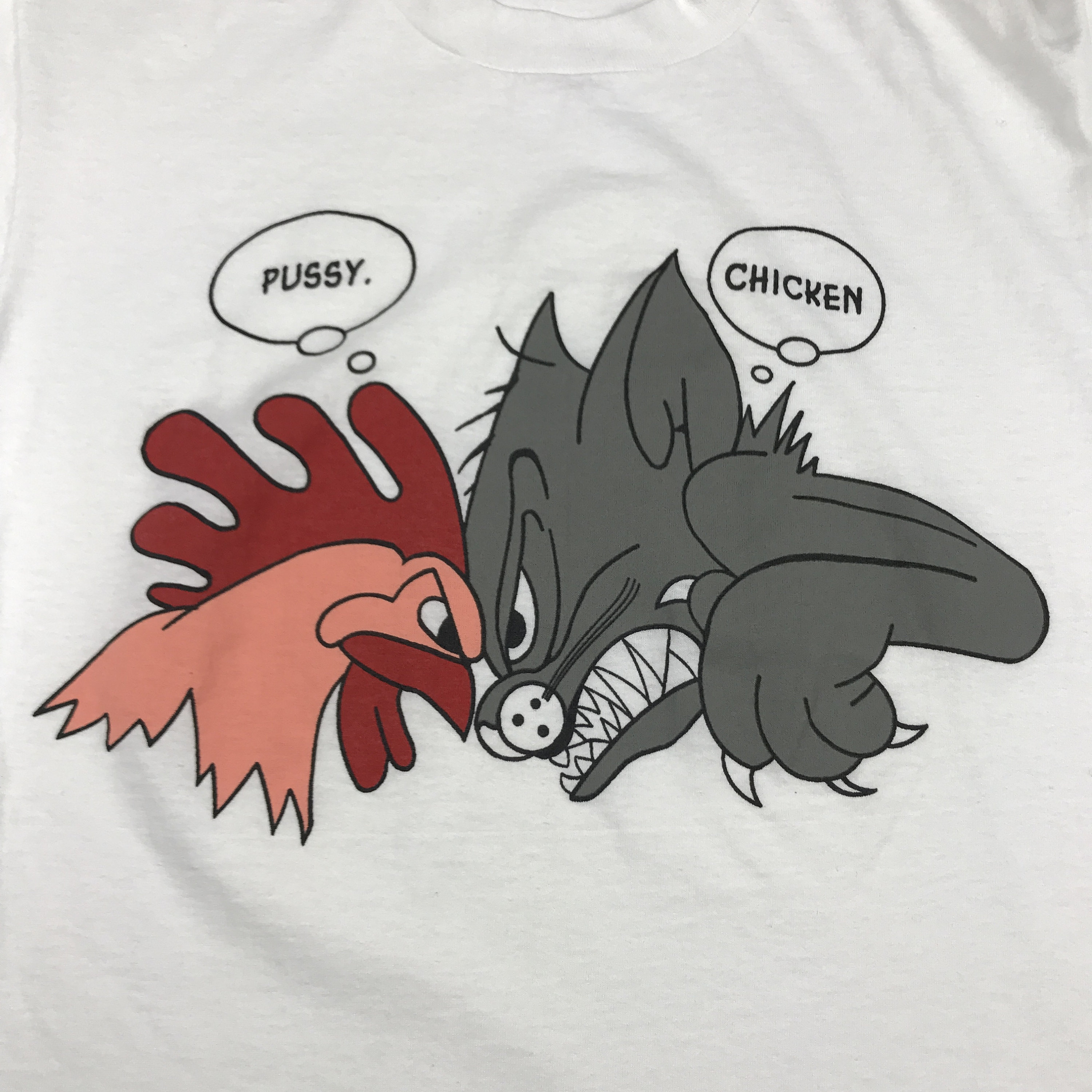 Vintage Pussy Vs Chicken Single Stitch T-shirt Size L - Etsy