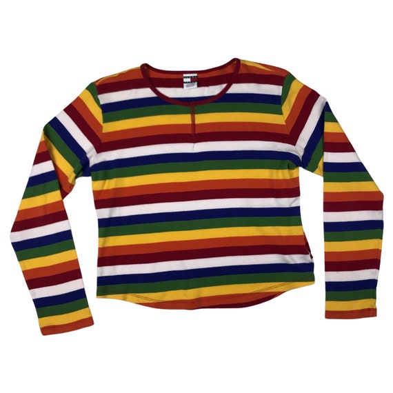 Tommy Hilfiger Jeans Rainbow Shirt Women's Size XL - Etsy