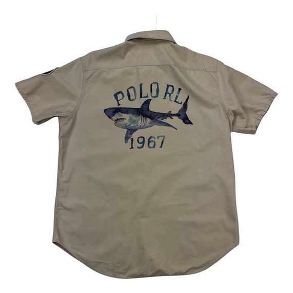 Vintage Polo Ralph Lauren 1967 Shark Button up Shirt Annual Spring Game  Fishing Rodeo Shirt Size L XL -  Canada