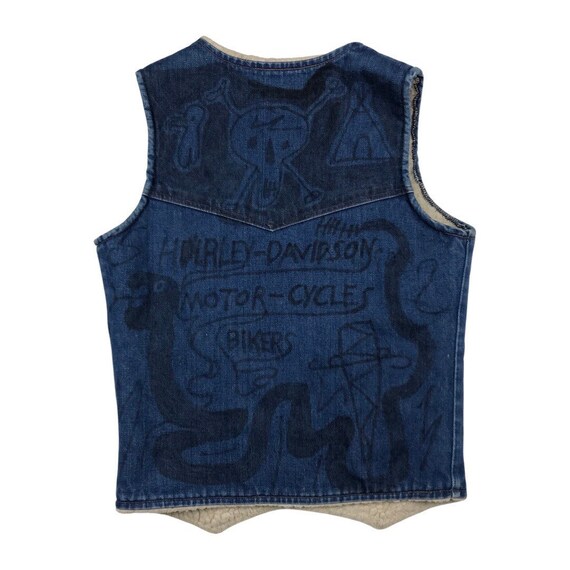 Vintage Wrangler Harley Davidson art motorcycle b… - image 2