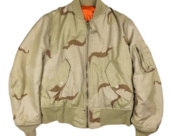 Vintage Alpha Industries MA-1 Desert Camo Bomber Jacket USA