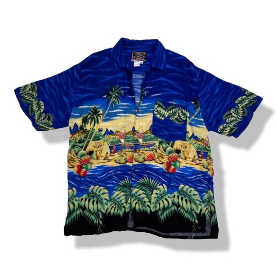 Vintage Original Hawaiian Shirt By Basix Since th… - image 1