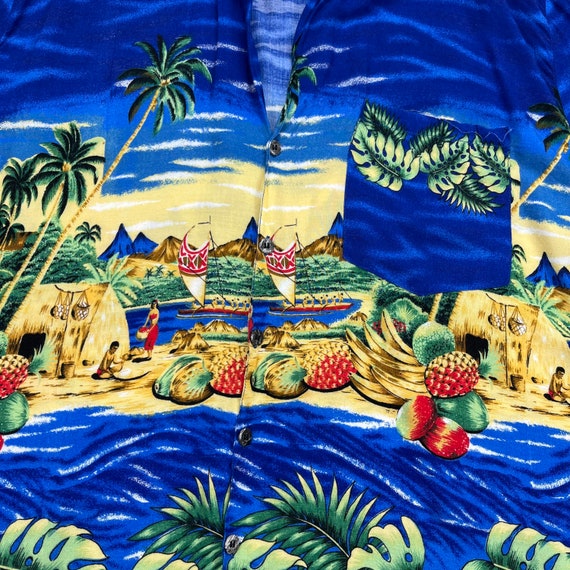 Vintage Original Hawaiian Shirt By Basix Since th… - image 3