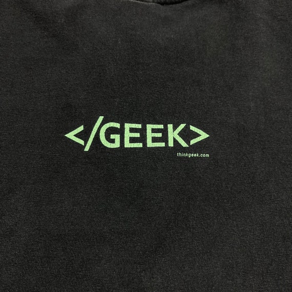 Vintage GEEK Think Geek Computer Tech code T-shir… - image 4