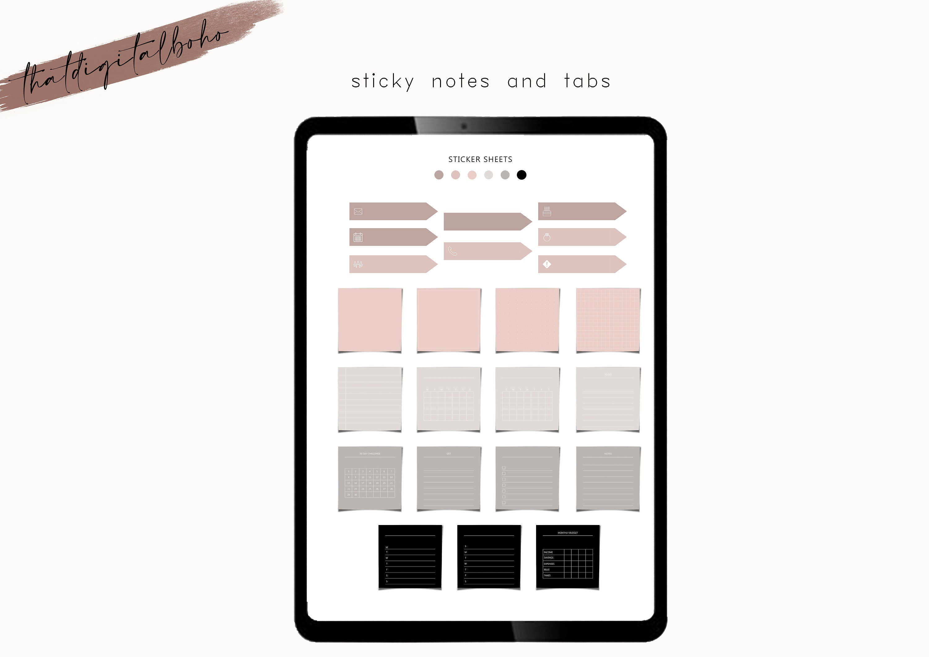 Digital Planner Stickers / Notability Stickers / Goodnotes - Etsy