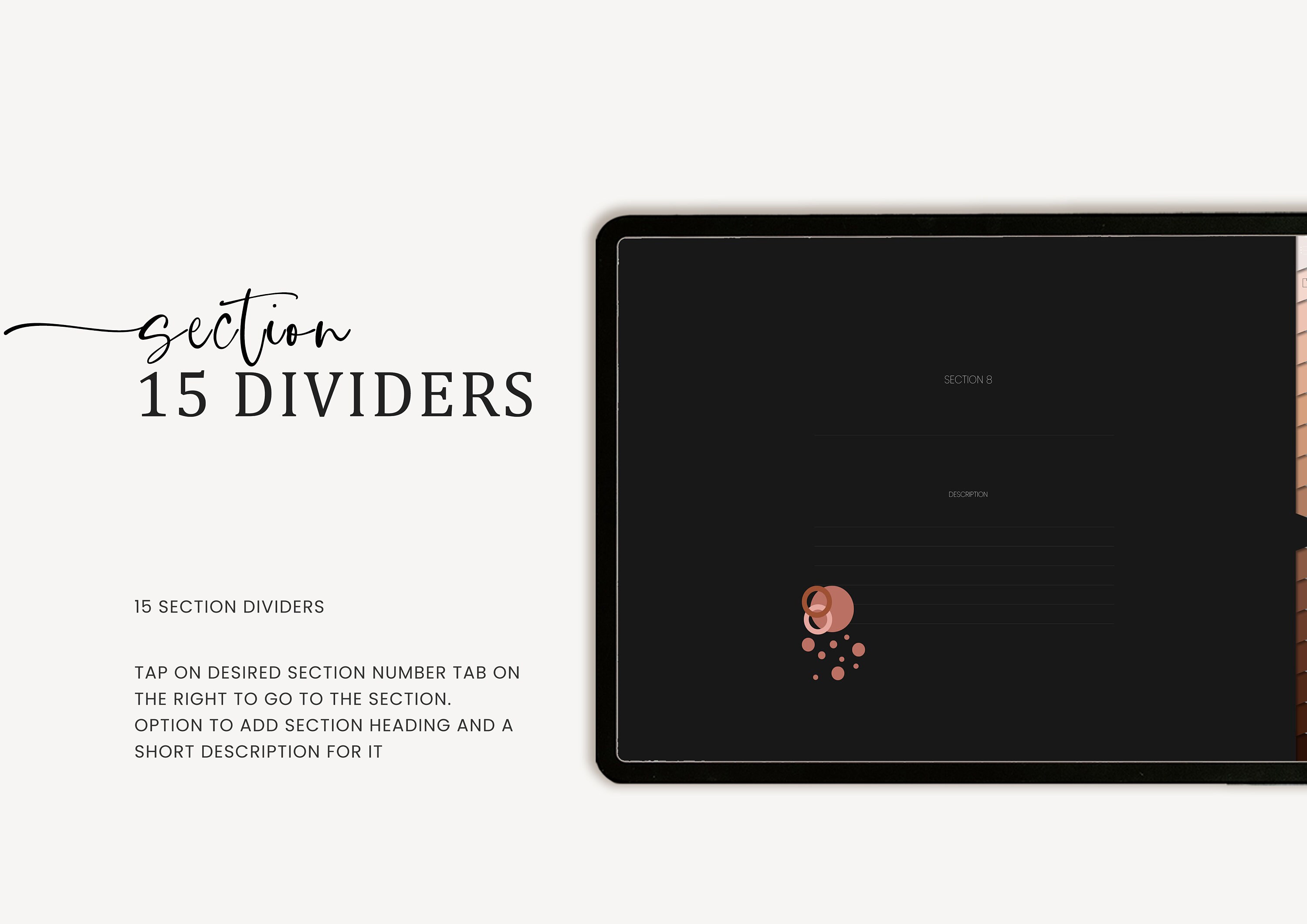 BOHEMIAN Digital Notebook DARK MODE Goodnotes, Hyperlinked Tab Digital ...