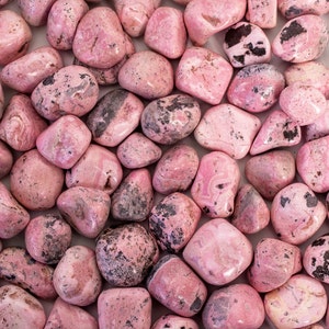 Tumbled Smooth Rhodonite Crystal Natural Tumbled Gemstone Reiki Crystal ...
