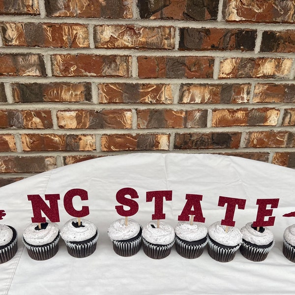 NC State Cupcake Toppers