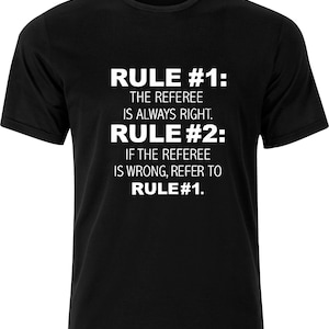 Árbitro de fútbol REGLAS Humor divertido Camiseta de algodón para adultos