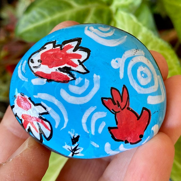 Small Pond Painted Stone