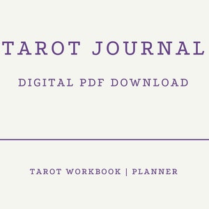 Tarot Journal Printable, Tarot Spreads PDF, Tarot Arbeitsbuch, Tarot Tagebuch, einfaches Tarot, Tarot Spreads, Digitaler PDF Download
