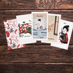 Japanese Zen Oracle Cards | Unique Oracle Deck | Indie Tarot and Oracle Cards | Japanese-Inspired Zen Oracle Deck | Unique Oracle Card Deck