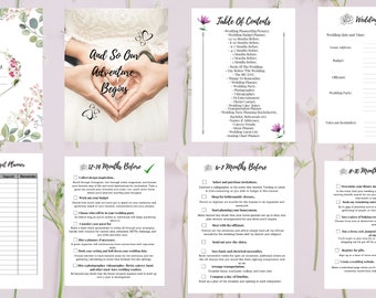 Wedding Planner Printable: Engagement Gift, Wedding Planning Book (PDF Download)