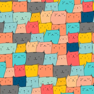 Papel digital de gato, 12 patrones de gato, patrones de gatito, papel digital de descarga instantánea, paquete de papel digital, conjunto de papel digital de gatito sin costuras