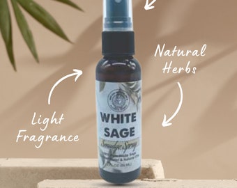 White Sage Smudge Spray: Smokeless Cleansing Mist with Natural Herbs