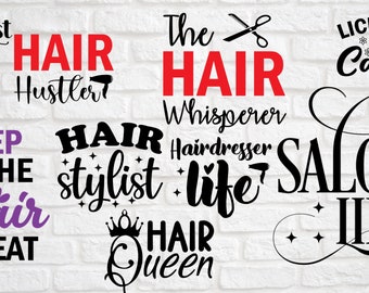Hair Stylist SVG Bundle: Salon Life, Hair Hustler (Instant Download)