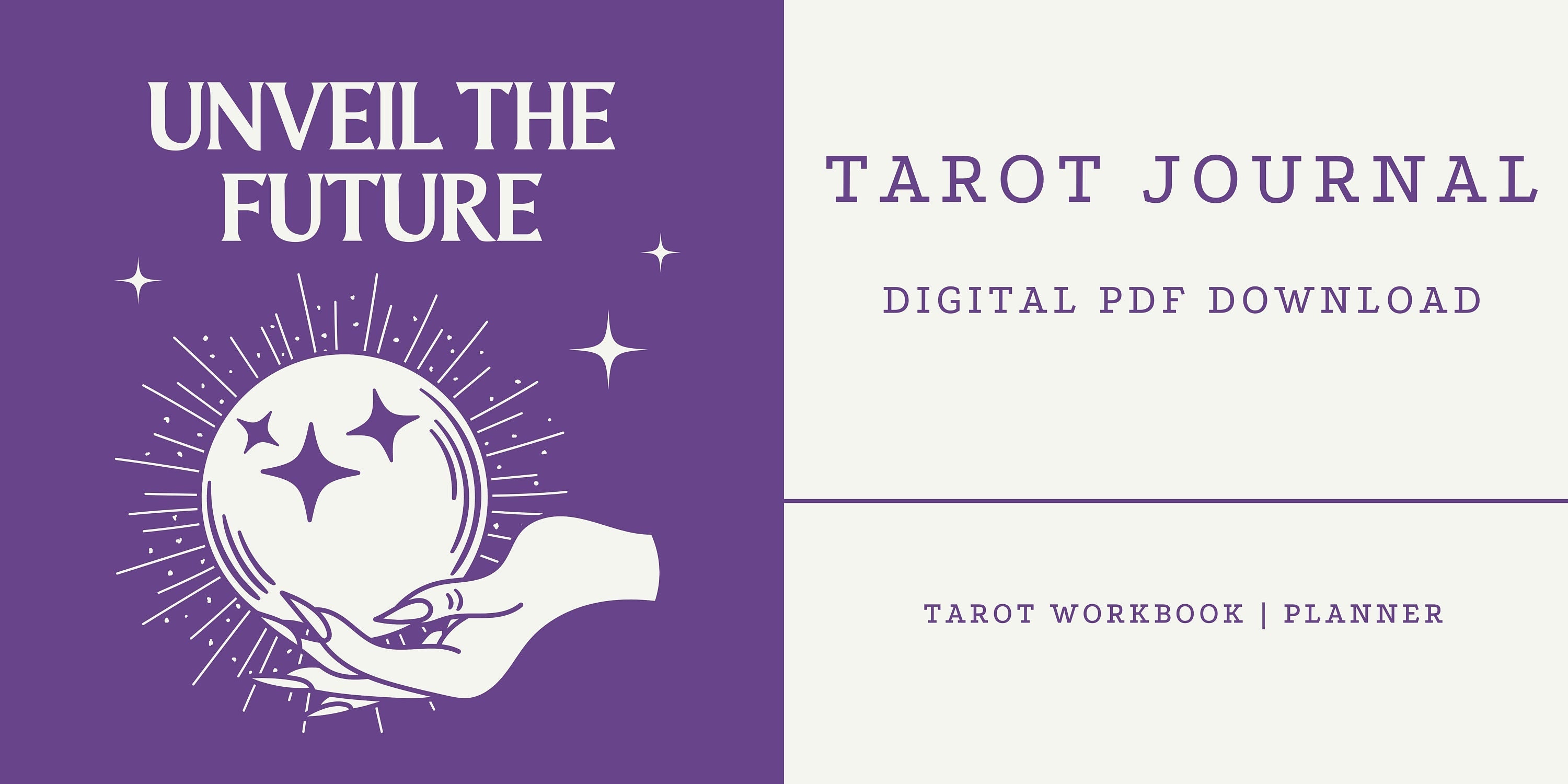 Tarot Journal Printable, Tarot Spreads PDF, Tarot Workbook, Tarot Diary ...