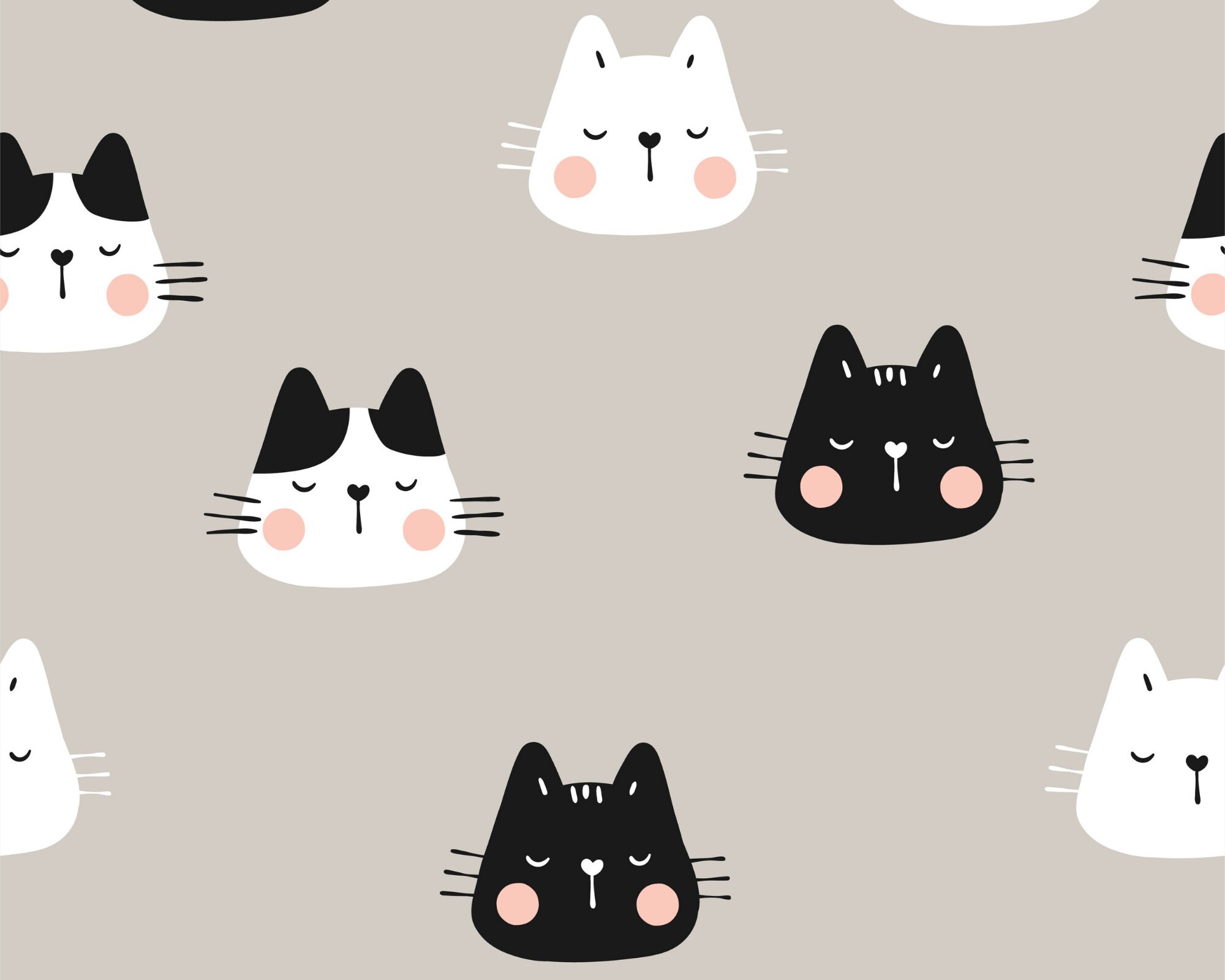 Cat Digital Paper 8 Cat Patterns Kitten Patterns Instant - Etsy