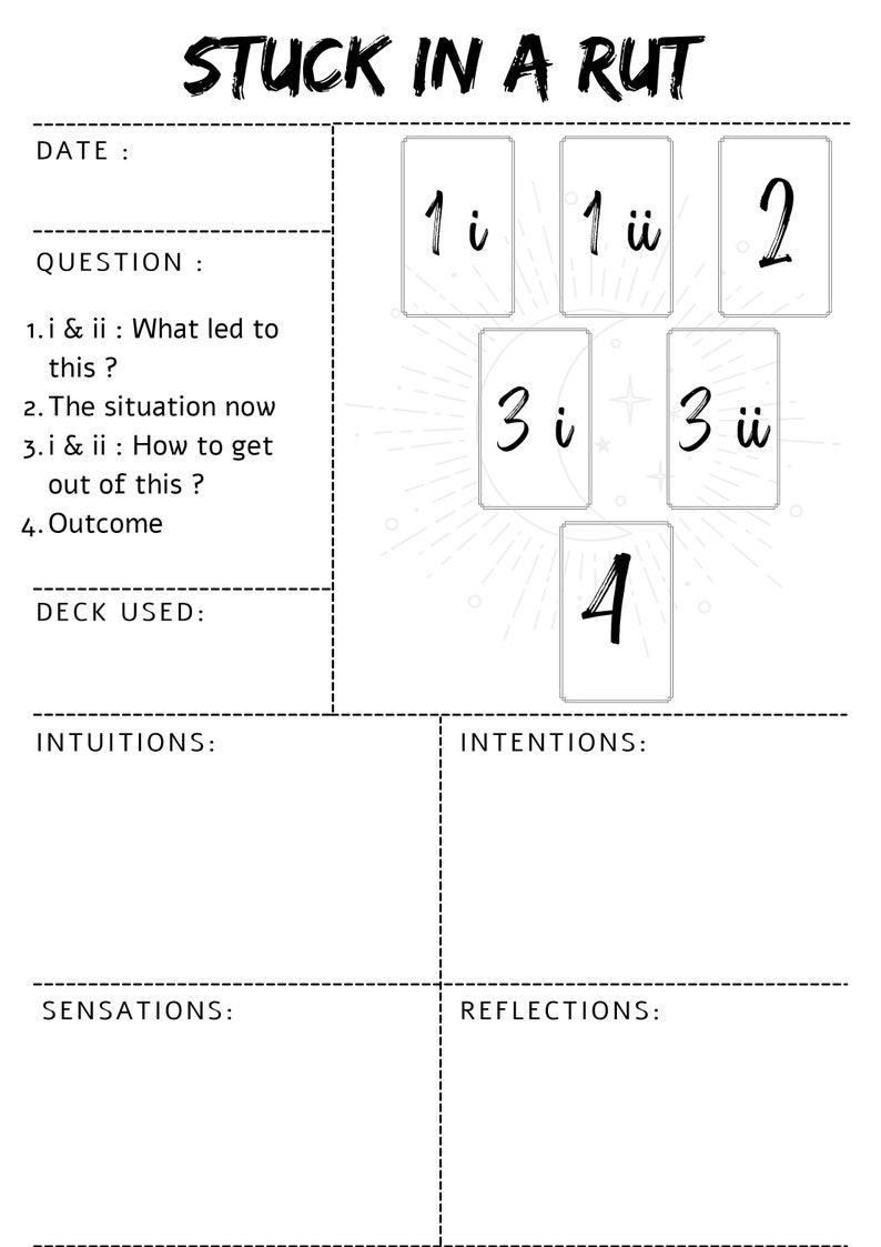 Tarot Journal Printable, Tarot Spreads PDF, Tarot Workbook, Tarot Diary ...