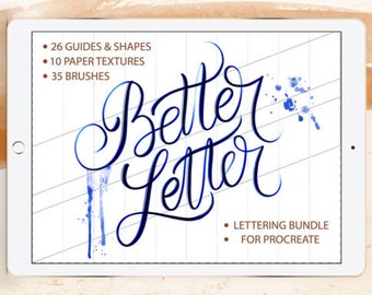 Procreate-borstelbundel: belettering- en kalligrafieborstels (digitale download)