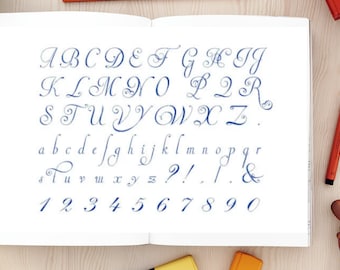 Cross Stitch Alphabet Pattern: Elegant Font (PDF)