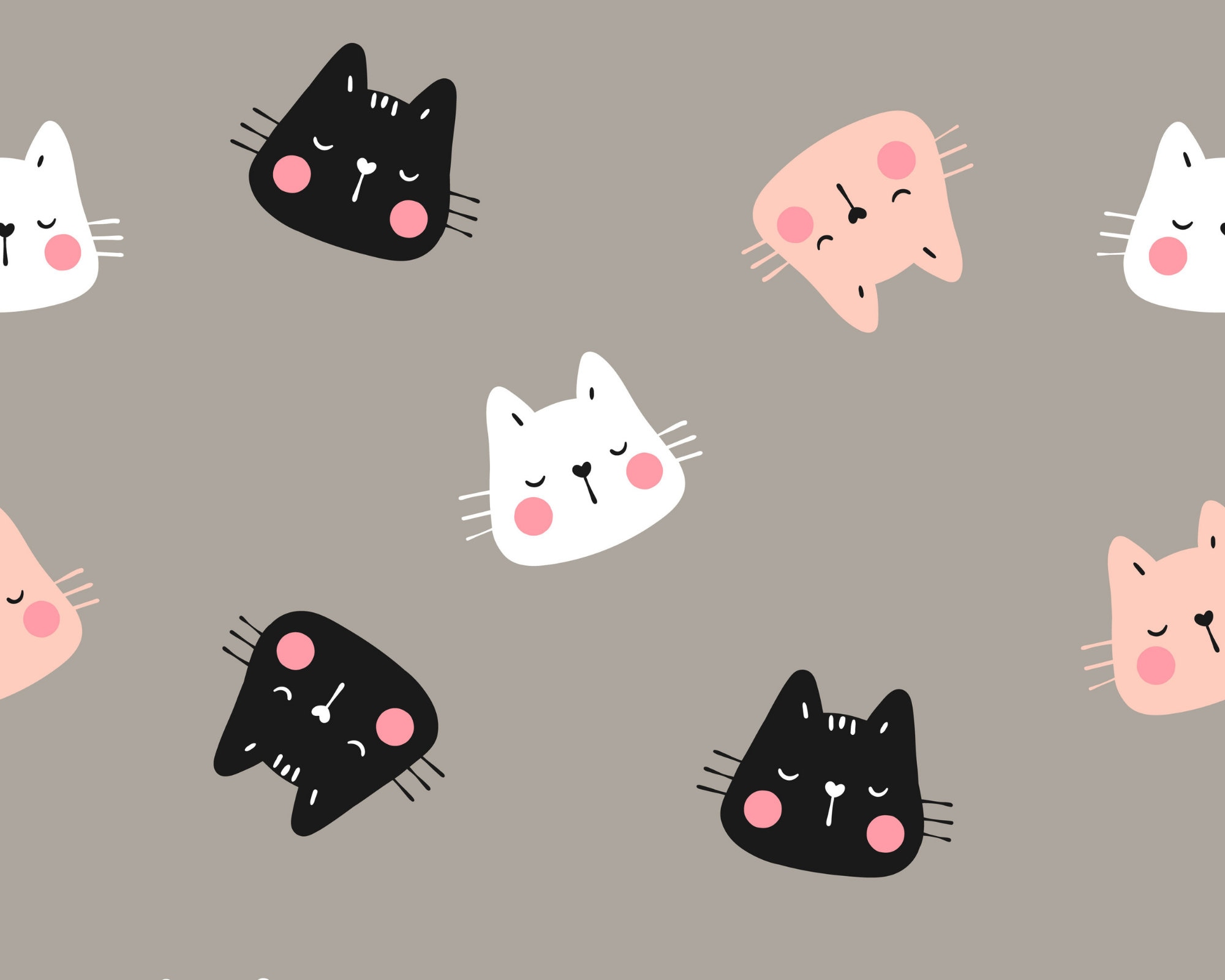 Cat Digital Paper 8 Cat Patterns Kitten Patterns Instant - Etsy